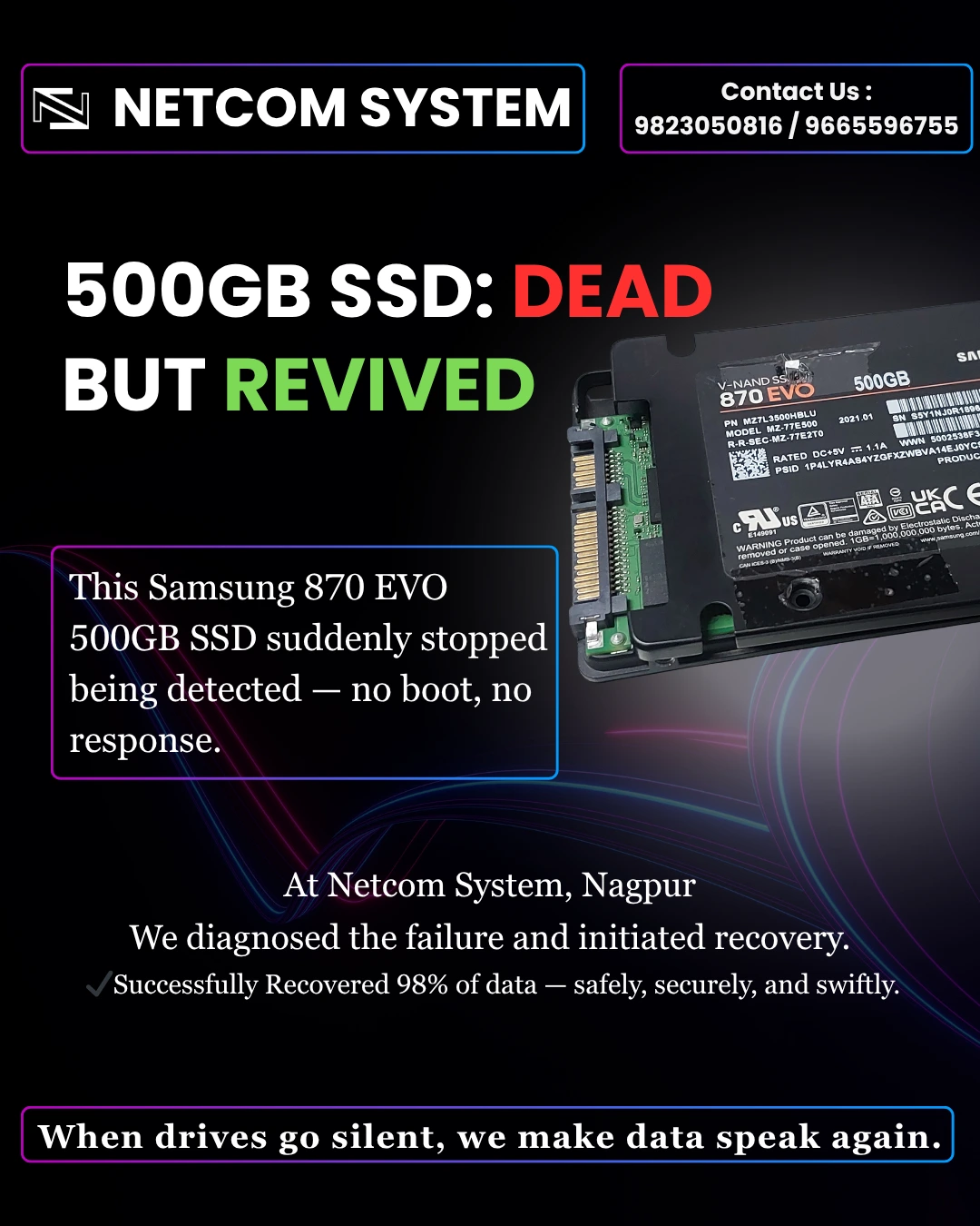 500GB SSD: DEAD BUT REVIVED